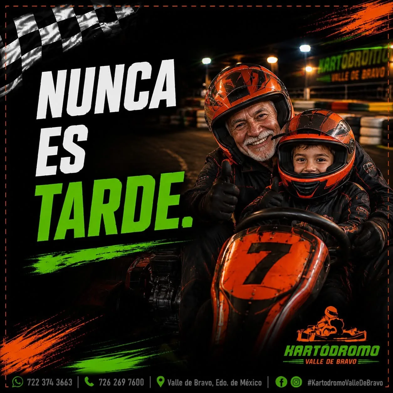 Promocional de carreras y go karts